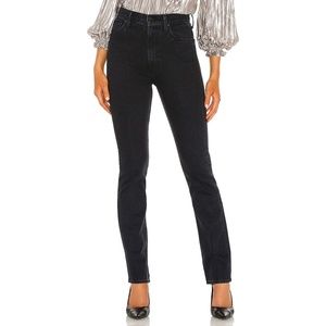 NWT Mother High Waisted Rider Skimp Jeans in Who's Sorry Now Black 28